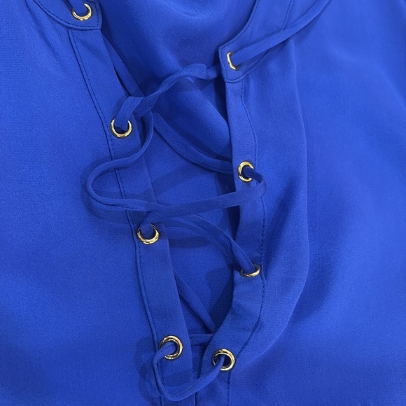 Lilly Pulitzer Brilliant Blue Milan Blouse Size X Small - Picture 4 of 7